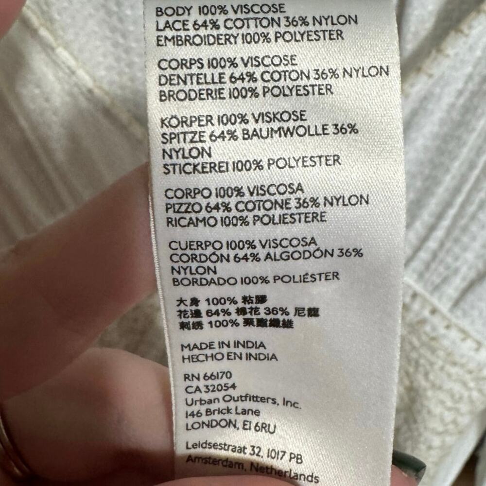 Free People Southwest Lace Maxi Dress Long Sleeve White Size Medium - Picture 11 of 16